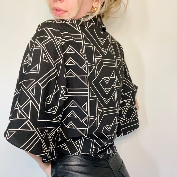 Ralph Lauren Geometric Button-Down Blouse - Picture 4 of 4